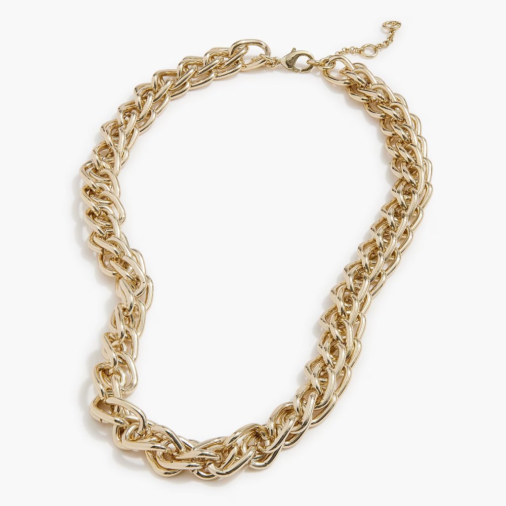 J Crew Factory 18 Plated Brass Statement Necklace New 30$